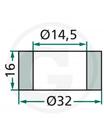 GRANIT Dištančné puzdro 3000598 14,5 × 32 × 16 mm